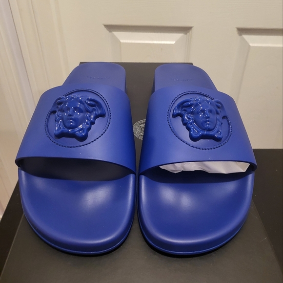 VERSACE Le Medusa Leather Slides -UNISEX - Picture 5 of 8